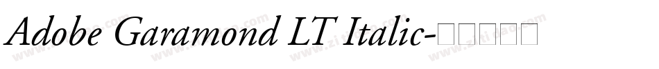 Adobe Garamond LT Italic字体转换